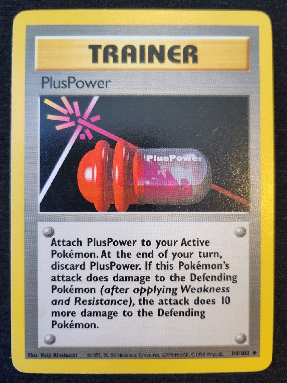 PlusPower Trainer (084/102) - Original Pokémon Trading Card Game - Base (1999)